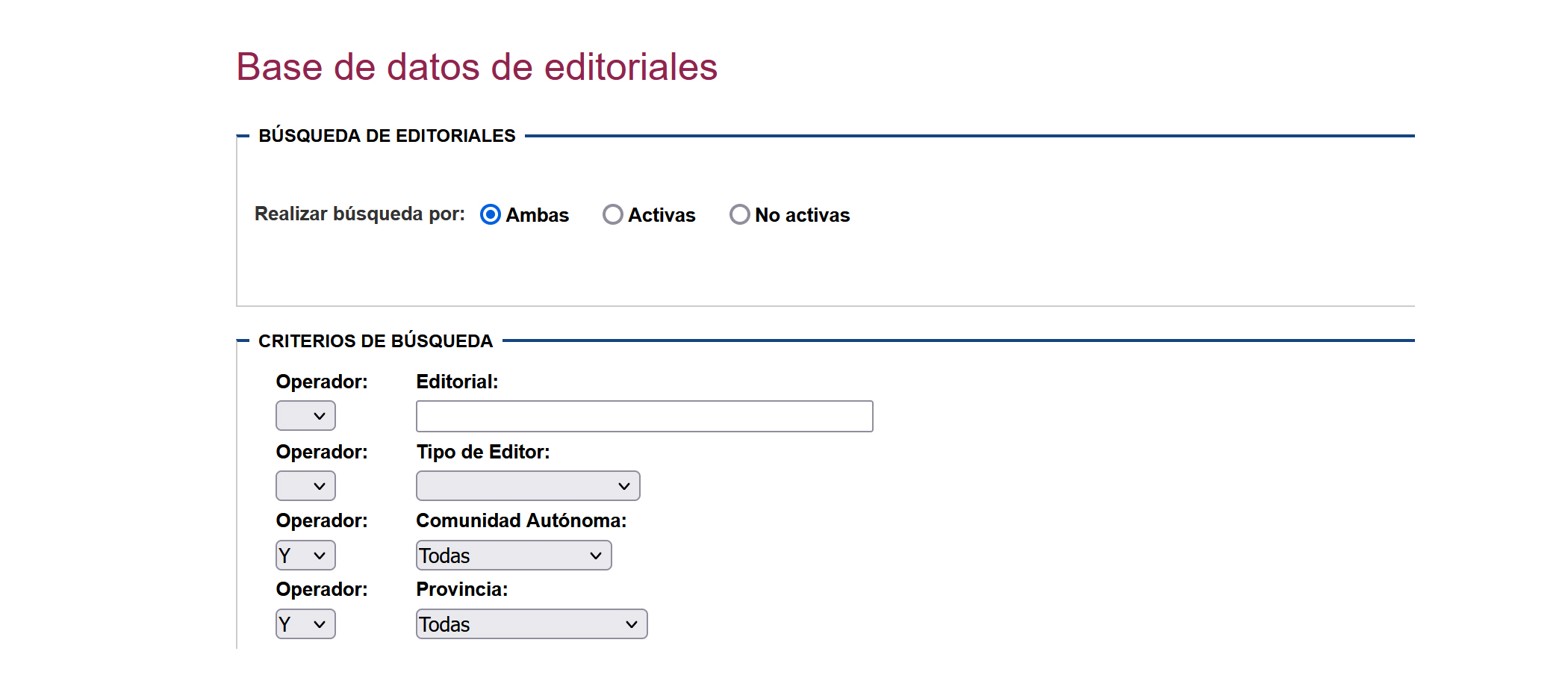saltar abdomen Comercial Directorio de editoriales en España